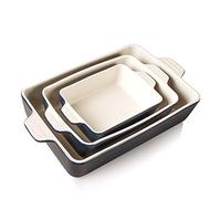 Sweejar Home Ceramic Bakeware Set, Rectangular Baking Dish Lasagna Pans for Cooking, Kitchen, Cake Dinner, Banquet and Daily Use, 30 x 20 x 7 cm of Casserole Dishes (Navy)