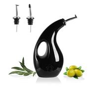 Sweejar Home Ceramic Olive Oil Dispenser Bottle, Opaque Cruet Protects EVOO Oil to Reduce Oxidation, Suitable for Storage Vinegar, Coffee Syrups, Liquids 24 Ounce (Black)