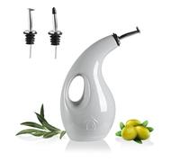 Sweejar Home Ceramic Olive Oil Dispenser Bottle, Opaque Cruet Protects EVOO Oil to Reduce Oxidation, Suitable for Storage Vinegar, Coffee Syrups, Liquids 24 Ounce (Grey)