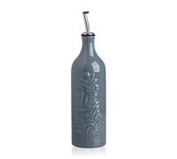 Sweejar Home Large Ceramic Olive Oil Dispenser Bottle, 700ml Relief Opaque Oil Cruet Protects Oxidation, Bottle for EVOO, Vinegar, Soy Sauce, Fog Blue