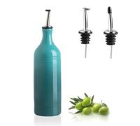 Sweejar Home Large Ceramic Olive Oil Dispenser Bottle, Opaque Oil Cruet Protects Oil to Reduce Oxidation, Suitable For Storage Of Oil, Vinegar, Soy Sauce & Other Liquids, 680ml(Gradient Blue)