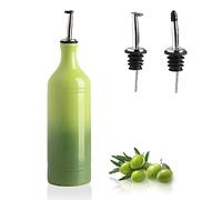 Sweejar Large ceramic olive oil dispenser bottle, opaque, protects oil and reduces oxidation, suitable for storing oil, vinegar, soy sauce and other liquids,