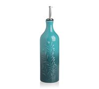 Sweejar Large Olive Oil Dispenser Bottle with Spout, 24 Oz Ceramic Oil Dispenser for Kitchen, Relief Opaque Oil Cruet, Oil Container for Cooking, EVOO, Avocado Oil, Vinegar, Pack of 1 (Gradient Blue)