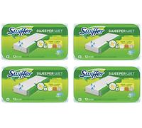 Sweeper Wet Mopping Pad Refills for Floor Mop Open Window Fresh Scent 12 Count - 4 Pack