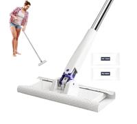 Sweepers Mop - Automatic Cloth Changing Mop | 2-In-1 Starter Kit - Wet & Dry Floor Mop with 360°rotation | 2024 New No-Touch Flat Mop with Replacement Disposables Wipes for Wiping Floors