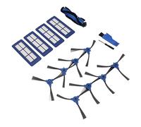 Sweeping Robot Main Side Brush Filter Screen Replacement Kit for RoboVac 11S Max 15C Max 30C Max G30 Edge G10 Hybrid, Sweeper Replacement Kit with 4 Filters 8 Side Brushes 1 Screwd