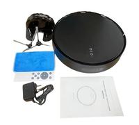 Sweeping Robot Smart 240V Household Automatic 3-In-1 Vacuum Cleaner Ultra Strong 1600 Pa Suction to Remove Hair, Dust Black