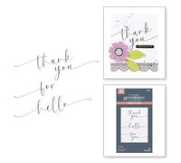 Sweeping Script Sentiments Press Plates from The Vivid Expressions Collection