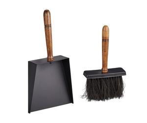 Sweeping set Chimney Maintenance Kit Ash Shovel and Brush Sturdy Jute Bristles