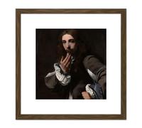 Sweerts Portrait Of Joseph Deutz Painting 8X8 Inch Square Wooden Framed Wall Art Print Picture with Mount Artery8 Brown One Size