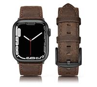 SWEES Leather Strap Compatible for Apple Watch iWatch Band 42mm 44mm, Genuine Leather Vintage Replacement Watchband Strap for iWatch Series 4 3 2 1, Sports & Edition Men, Retro Brown