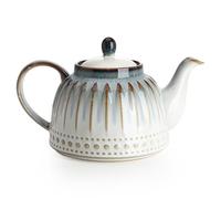 Sweese Ceramic Teapot, Beaded Retro Flower Glaze, 1100ml/37 oz Large Tea Pot for Loose Tea or Bags, Enough for 4 Cups, Nebula Blue