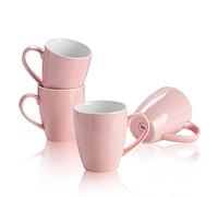 Sweese Porcelain Coffee Mugs - 16 Ounce (Top to the Rim) for Coffee, Latte, Tea, Cocoa, Set of 4, Pink