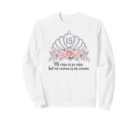 Sweet 15 Floral Quinceanera Mi Corona Fifteen Tiara Crown Sweatshirt