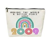 Sweet 16 Birthday Decorations for Girls Cosmetic Bags, 2009 Funny 16 Year Old Girl Gift Ideas Makeup Bags, 16 Gifts for Girls Ideas, Sister, Daughter,Granddaughter, 2009, Fashion