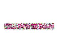 Sweet 16 Happy Birthday Banner 2.6 m long by Expression Factory