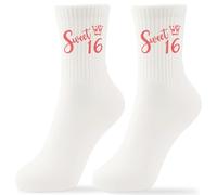 Sweet 16 Socks 36-42, 16th Birthday Girl Socks, 16th Birthday Girl Socks, Gifts for 16 Year Old Girls, for Sports, Leisure