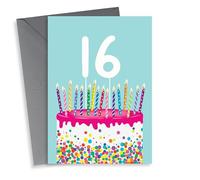 Sweet 16th Fun Birthday Cake Birthday Card