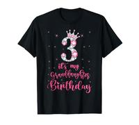 Sweet 3 It's My Granddaughter's Birthday Crown 3 Years Old Value Graphic T-Shirt