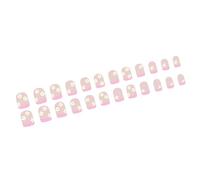Sweet 3D Bowknot Almond Artificial Nails Easy To Apply Christmas Acrylic False Nails Full Covers For Women And Students