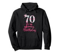 Sweet 70 It's My Mama's Birthday Pink Crown 70 Years Old Pullover Hoodie