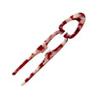 Sweet Acetate Hair Bun U-Shaped Fshion Design Bun Hairpin Meatball Head Hairclip For Woman Girl(10)
