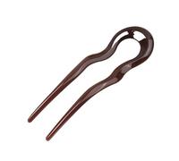 Sweet Acetate Hair Bun U-Shaped Fshion Design Bun Hairpin Meatball Head Hairclip For Woman Girl(Coffee)