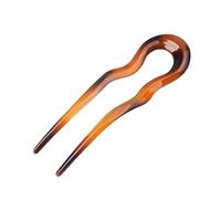 Sweet Acetate Hair Bun U-Shaped Fshion Design Bun Hairpin Meatball Head Hairclip For Woman Girl(Orange)