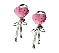 Sweet Alloy Heart Shaped Bowknot Earrings Elegant Ear Accessories Party Wear Comfortable Accessory Jewelry Sweet Earrings for Women