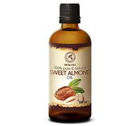 Sweet Almond Oil 100ml - Refined - Prunus Amygdalus Dulcis Oil - Italy - Glass Bottle - Best Care Oil for Skin - Hair - Body - Personal Care