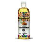 Sweet Almond Oil, Cold Pressed Therapeutic Grade for Hair, Skin, Face Care & Massage 250ml Fragrance free