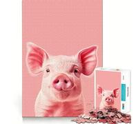 Sweet And Cute Piggy Jigsaw Puzzles for Teenagers 1000 Brain Workout Toy Simple Fun Image Assembly Cherished Gift (38x52cm)