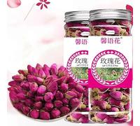 Sweet and fragrant rose tea, bottled, fresh red roses, bubble, bubble water, Chinese, delicious fruit tea (Two bottles)