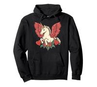 Sweet and Funny Valentine’s Unicorn for Love Seekers Pullover Hoodie