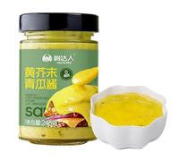 Sweet and sour, slightly spicy, yellow mustard pickle sauce, appetizing burger salad dressing, pickle granules, Chinese sauce 240g