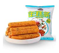 Sweet and spicy kimchi flavor rice cake strips, seaweed flavor rice cake sticks 60g, crispy seaweed rolls, instant potato chips, French fries, crispy pancakes, rice crust (Seaweed flavor,5 packs)