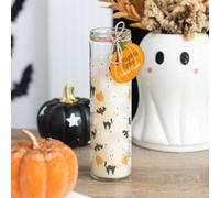 Sweet And Spooky Print Candy Corn Tube Candle