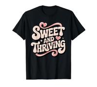 Sweet and Thriving Pastel Typography Design Value Graphic T-Shirt, Men, Black, L