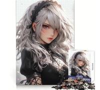 Sweet Anime Girl Jigsaw Puzzles 1000 Pieces for Adults Reason Skill Toy Calm Relax Exact Cut Heartfelt Gift (50x75cm)