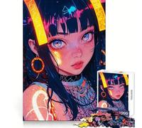 Sweet Anime Girl Jigsaw Puzzles for Adults 1000 Pieces Brain Challenge Toy Quiet Fun Precise Cut Wall Art Decor (50x75cm)