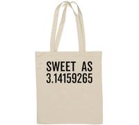 Sweet As A Pi Funny Math Pie Pun Natural Cotton Tote Bag White