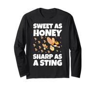 Sweet As Honey Sharp As A Sting Funny Beekeeping Honeybee Long Sleeve T-Shirt