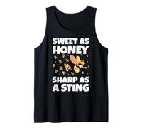 Sweet As Honey Sharp As A Sting Funny Beekeeping Honeybee Tank Top