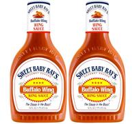 Sweet Baby Ray’s Buffalo Wing Sauce 489g - Bold & Spicy Wing Sauce, Perfect for Chicken, Dipping, Grilling, and Marinades (Pack of 2)