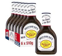 Sweet Baby Rays Original BBQ Sauce, Pack of 6 x18oz bottles, Sweet and Tangy Barbeque sauce, Perfect for Burgers, Ribs and Chicken - 510g Bottle