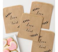 Sweet Bags Love is Sweet Take a Treat Bag Leaf Wreath Design Set of 10