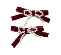 Sweet Ballet Pearl Bowknot Hairpins Duckbill Hair Clip Barrettes French Side Pin For Lady Hair Styling Accessories
