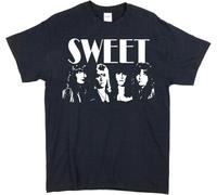 Sweet Band Glam Rock Crew Neck T-Shirt Sweet Band Glam Rock Crew Neck T-Shirt Black Black