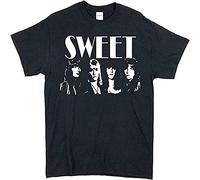 Sweet Band Glam Rock t Shirts Men Black X-Large