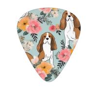 Sweet Basset Hound Florals High-Quality, Wear-Resistant And Tough Guitar Picks Give You A Different Musical Experience